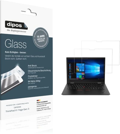 dipos – 2x Pantserfolie geschikt voor Lenovo ThinkPad X1 Yoga Gen 3 | 9H Screenprotector