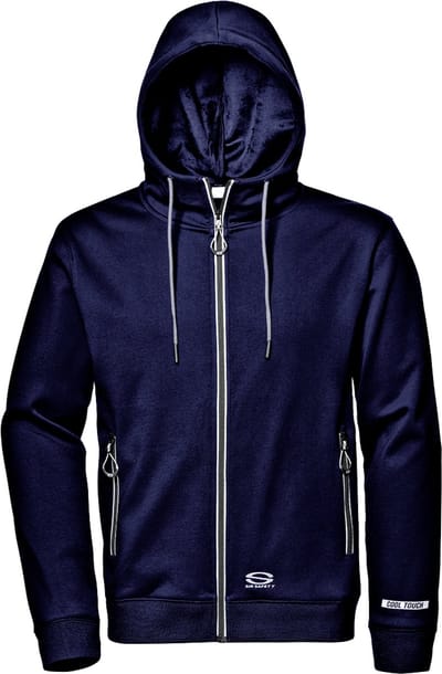 SIR SAFETY BAT Hoodie Rits Werktrui HEREN Veiligheidstrui Blauw - Thermisch - Katoen Polyester