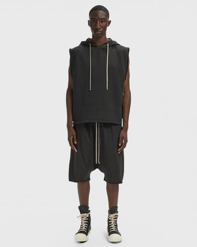 KNIT SWEAT TOP-HOODED TUNIC