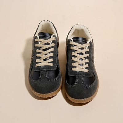 Dameskoppel Duitse Training Witte Schoenen Nieuwe Niche Ins Trendy Platte Casual Schoenen Retro Makkelijk te Combineren Boardschoenen Damesschoenen 37 zwart