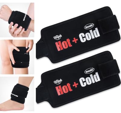 Koelpads voor Blessures - Koud en Warm Kompres, 2 Stuks, Gel Koelkussen met Klittenbandsluiting