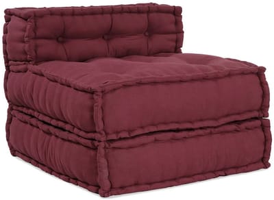 vidaXL - Modulaire - bankstel - kastanjebruin - 70x70x54 - stof