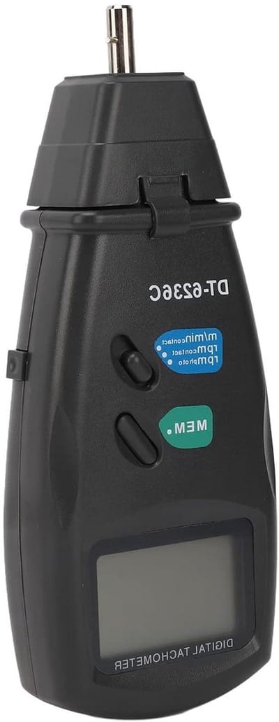 Digitale Toerenteller - Snelheidsmeter RPM - Snelheid Meten - Automatisch Geheugen - 19999 RPM - Zwart