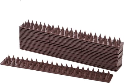 20x Dier Werende Spikes 6 Meter Kunststof Bruin - Vogel- en Kattenwering voor Balkon en Dakrand