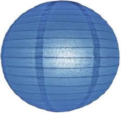 5 x Brandvertragende lampion donker blauw 75 cm - brandwerend