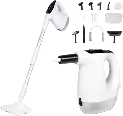 Handstoomreiniger - Wit - 500 ml - Draagbare 2-in-1 Stoomreiniger met 11 Accessoires - Voor Thuisgebruik