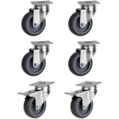 GGM Gastro Rollensatz für Kühltische BGKF, GTF, KTF, KTGFF, KUF & ZTSF