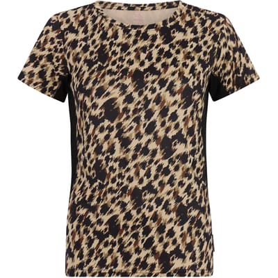 Protest PRTPack - T-shirt Dames - Korte mouwen - Ronde hals - Normale pasvorm - Bruin