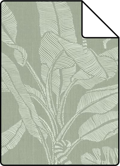 Proefstaal ESTAhome behang apen en jungle bladeren groen - 26.5 x 21 cm - 139863-S