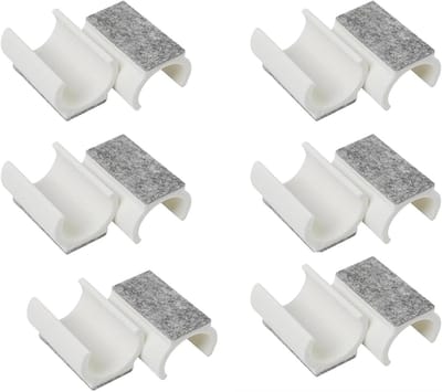 Stoelglijders - Stoeldopjes Vilt - Vloeren Beschermen - Versterkt Plastic - 25 mm - Wit