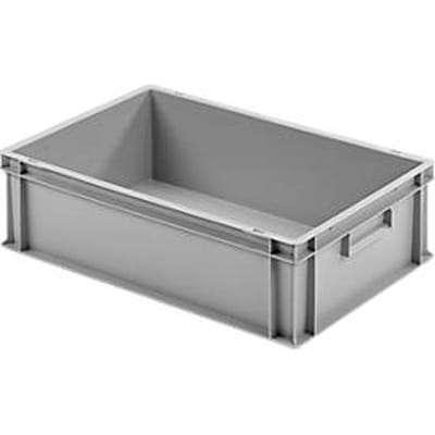 Stapelbak UNISTA L175 Ringoplast - polypropeen - L 600 x B 400 x H 175 mm - gesloten verzonken handgrepen - gladde bodem - grijs