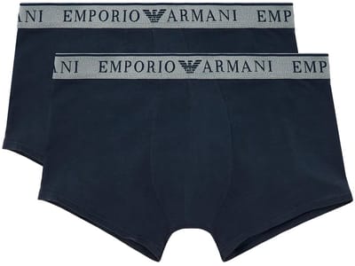 Emporio Armani 111769-4f720 Boxers 2 Eenheden Blauw S Man