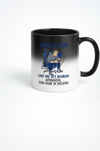 Gamer Papa Magic Mok - Gepersonaliseerde Cadeau voor Gaming Vaders