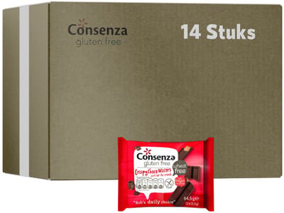 Consenza | Crispy Choco Wafels | 14 stuks | 14 x 64.5 gram