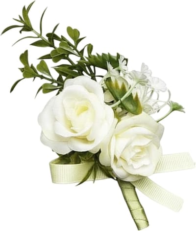 Bruidegom Corsage - Bruidsaccessoire - Feestelijke Ceremonie - Natuurlijk Uiterlijk - 7x12 cm
