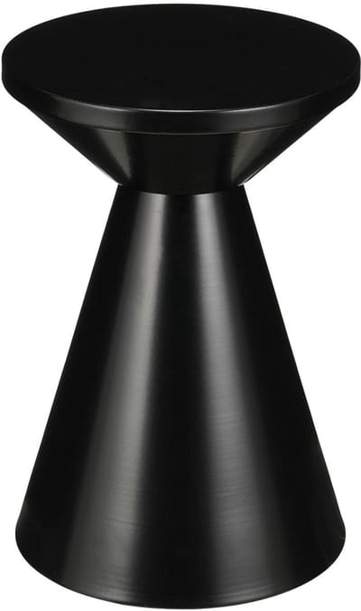 Mica Decorations Jim Bijzettafel - Bijzettafel Rond H45 x Ø31 cm - Ijzeren Tafeltje voor Woonkamer of Slaapkamer - Plantentafeltje - Nachtkastje Industrieel - Zwart