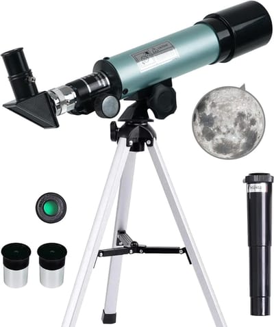 QORA® Telescoop kinderen - Sterrenkijker - Telescoop - Zwart - 44cm x 21cm x 11cm