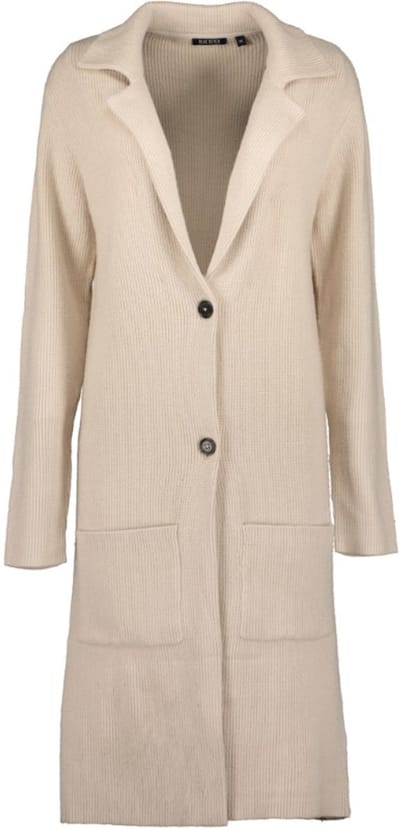Blue Seven - Vest 248071 beige lang met zakken - maat 38