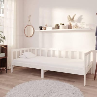 Houten Slaapbank - Slaapbank Bedframe - Gasten Laten Slapen - Multifunctioneel Ontwerp - 90 x 200 cm - Wit