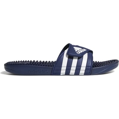 Adidas Adissage Slide Slippers en Sandalen Dames - Blauw - Maat 39 1/3 - Mesh/Synthetisch