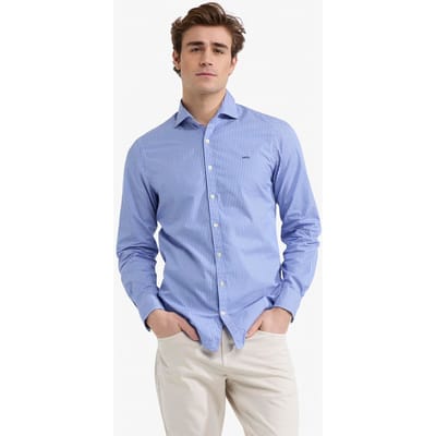 McGregor Stripe Shirt Medium Blue Size: XXL | Casual Shirts Outlet | Heren | Blauw