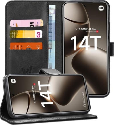 Hoesje geschikt voor Xiaomi Redmi 14T / 14T Pro - Portemonnee Book Case Zwart