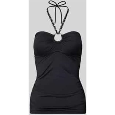 Tankini-bovendeel met halter in schakelkettinglook