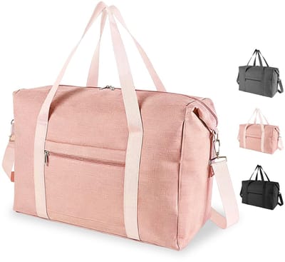 Dailygoods - HOTUT Opvouwbare reistas, 25 l, lichte reistas, sporttas voor dames en heren, weekendtas voor sport, fitness, vakantie, camping, reizen, Roze