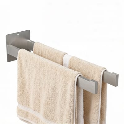 Auralum max Handdoekrek - Handdoekrek Badkamer - Handdoekrek - 2-armig - 40 CM - Zilver