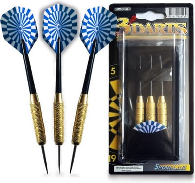 Dartpijlen set - 3x dartpijl - druppelvormige darts incl. darts shafts en hoesje - 21gram - 16CM