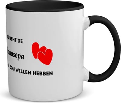 Akyol - jij bent de bonusopa die iedereen zou willen hebben koffiemok - theemok - zwart - Opa - geweldige opa - liefste bonusopa - verjaardag - cadeau - kado - bedankje - geschenk - 350 ML inhoud