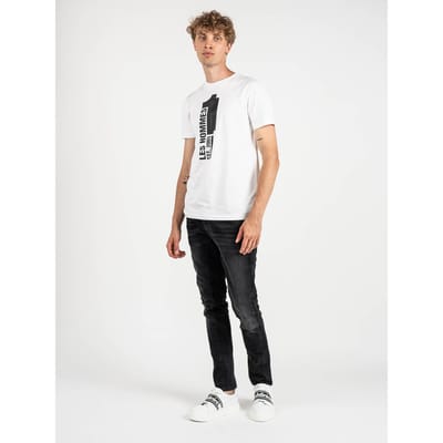 Les Hommes T-shirt Mannen Wit