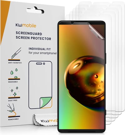 kwmobile 6x screenprotectors geschikt voor Sony Xperia 1 V - beschermende folie voor smartphone