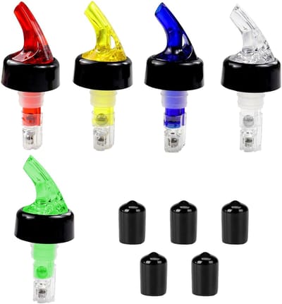 Dailygoods- Schenktuit - 5 Stuks - Voor Wijn/Olie/Vinager - Antilek - Universele Dispenser - Ideaal voor Thuis/Bar