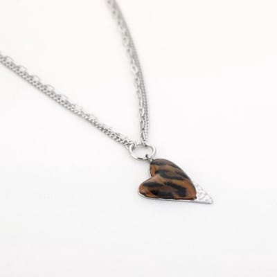 ketting - hart - zilver - rvs - panter