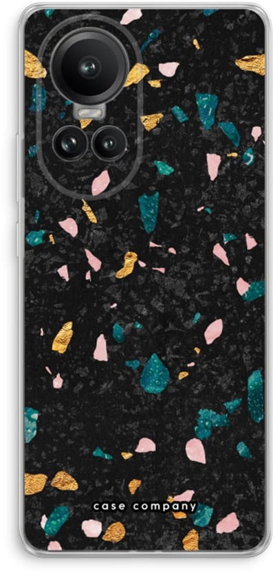 Case Company® - Hoesje geschikt voor Oppo Reno 10 Pro hoesje - Terrazzo N°10 - Soft Cover Telefoonhoesje - Bescherming aan alle Kanten en Schermrand