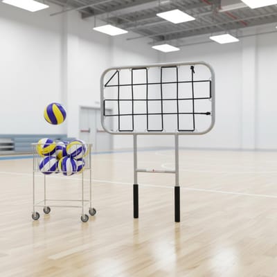 Volleybal Trainingshulpmiddel Zelfstandig Volleybal Trainingsdoelwit Blokkeeroefening Doelwit Afgeronde Hoeken Atletische Uitrusting gray