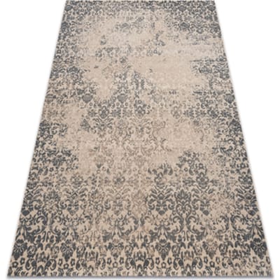 Kleden Rugsx Tapijt Wol JADE 45016/100 Ornament vintage beige 67x130 cm