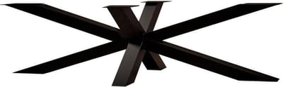 FLE - Stalen matrix zwart spinpoot 280 bij 60 cm en hoogte 69 cm (10 x 10 cm)