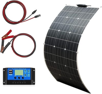 Flexibel Zonnepaneel - Draagbare Energie - Energie Opwekken - Ultra Lichtgewicht - 100W - Zwart