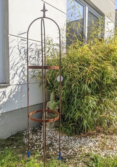 Rozenboog Metaal - Tuin Klimhulp - Planten Steunen - Roest Effect - 140 cm Hoog - Antraciet