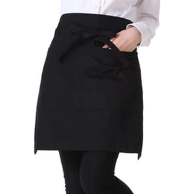 Tabliers de serveur pour femmes et hommes, avec 2 poches, imperméable, mignon, tablier de serveuse, tablier de taille pour