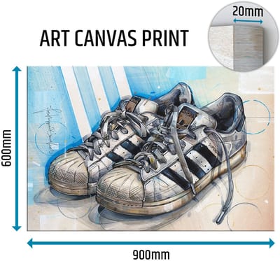 Sneaker canvas Superstar 90x60 cm