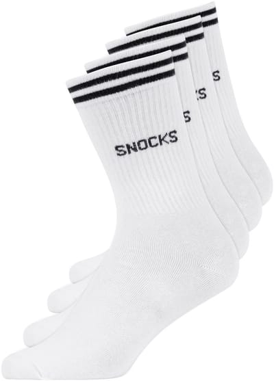 SNOCKS Hoge Sportsokken met Strepen - Sportsokken Heren - Sportsokken Dames - Biologisch Katoen - Maat 35/50 - 4 Paar - Comfortabel - Duurzaam Cadeau