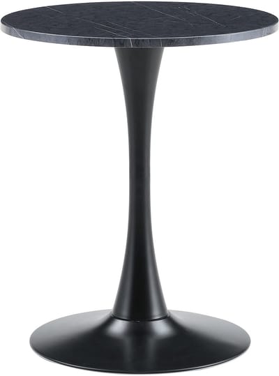 Urban Loft - Serie Metro - Ronde Bijzettafel 60 cm - Zwarte Marmer Look - Mid-Century Modern Design
