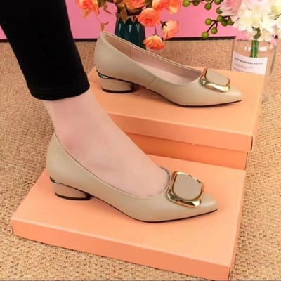 Dames Schoenen met Puntneus Vierkante Hak Chunky Hakken Casual Instapper Dame Hoge Kwaliteit Comfort Feest Bruiloft Zomer Pumps 38