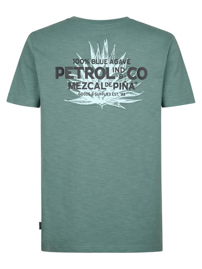 Petrol Industries - Heren T-shirt met rugprint FuegoSur - Groen - Maat XXL