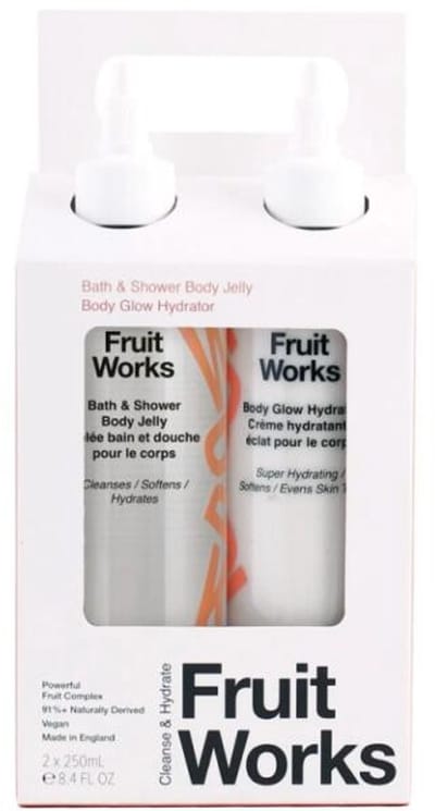 Fruit Works Cleanse & Hydrate Duo - Douchegel & Body Lotion Set - 2 x 200 ml