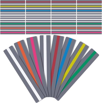 Kleurige Leestrepen, 32 Stuks, Marker Strips, Leeshulpmiddelen voor Kinderen, Overlays voor Betere Leeservaring, Verminder Visuele Stress (19 x 3.2 cm)