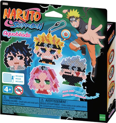Aquabeads Naruto sleutelhanger knutselset- PARELS DIE MET WATER AAN ELKAAR PLAKKEN